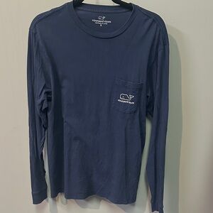 Vineyard Vines Men's Deep Blue Long Sleeve Tee